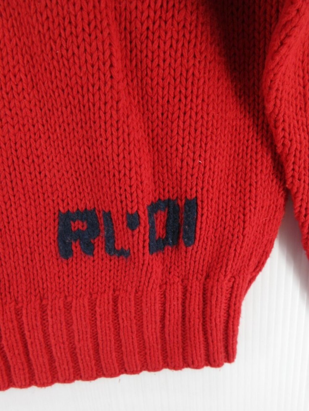VTG Ralph Lauren Polo Sweater XL Polo Bear Linen Cashmere Y2K 2001 Kanye - Picture 4 of 12